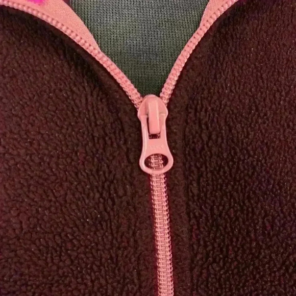 🔵 2/$15 ~ Jalouze‎ ladies medium 1/2 zip light sweater  fleece burgundy - Picture 5 of 7